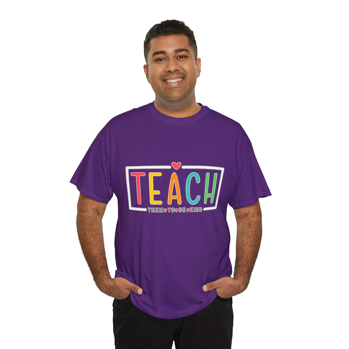 Teach Colorful Heart T-Shirt — Cute Teacher Appreciation Tee