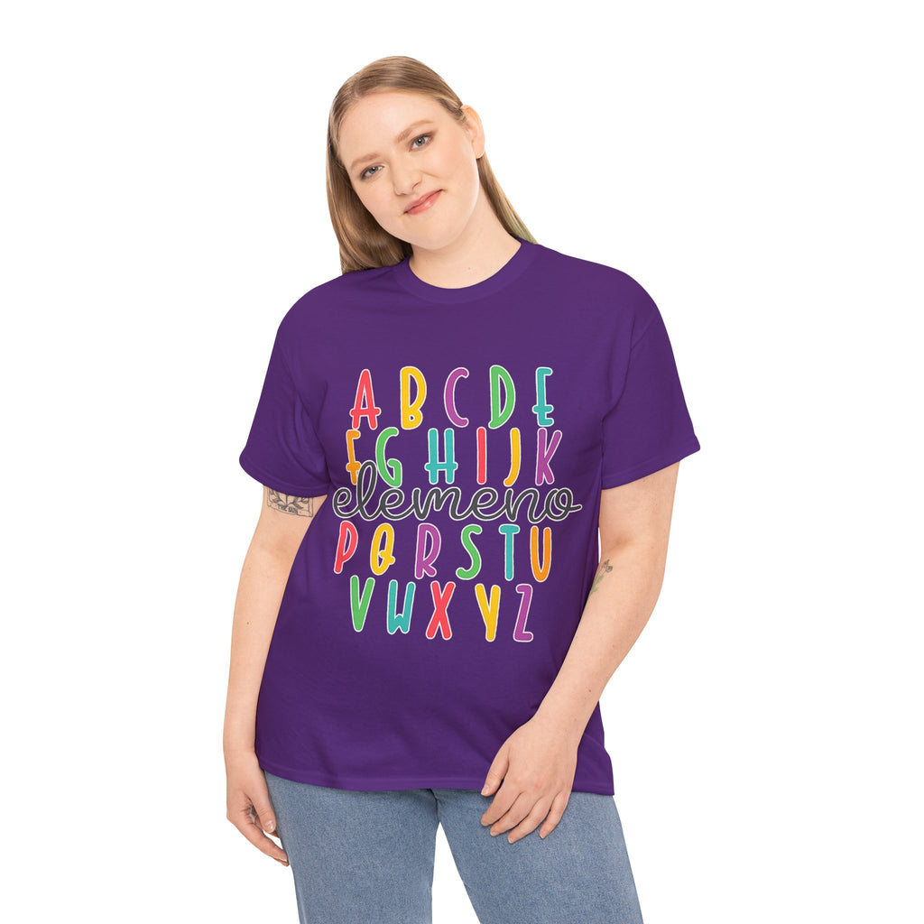 Alphabet Elemeno Kids Tee — Colorful ABCs Shirt for Teachers & Toddlers