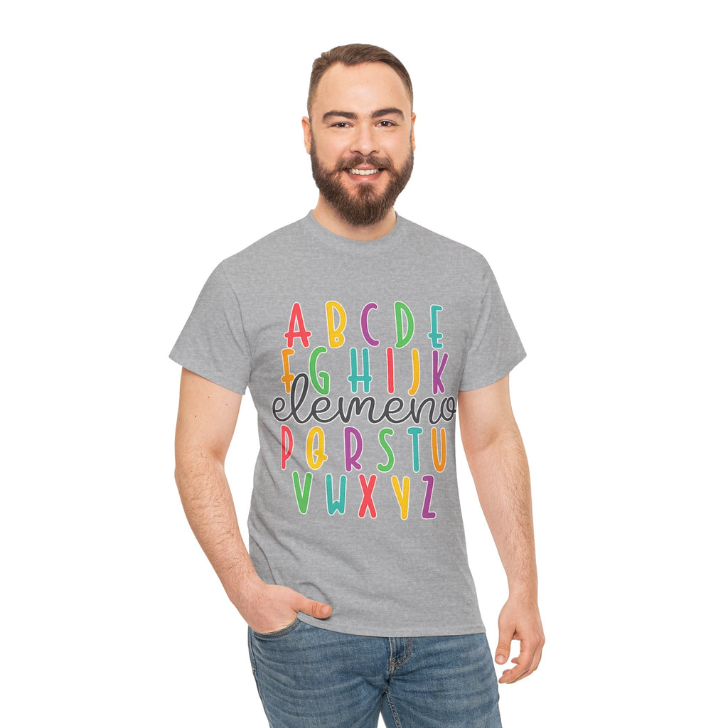 Alphabet Elemeno Kids Tee — Colorful ABCs Shirt for Teachers & Toddlers