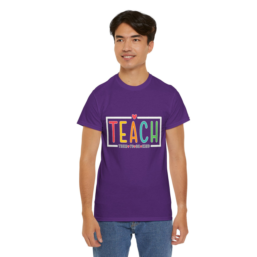 Teach Colorful Heart T-Shirt — Cute Teacher Appreciation Tee