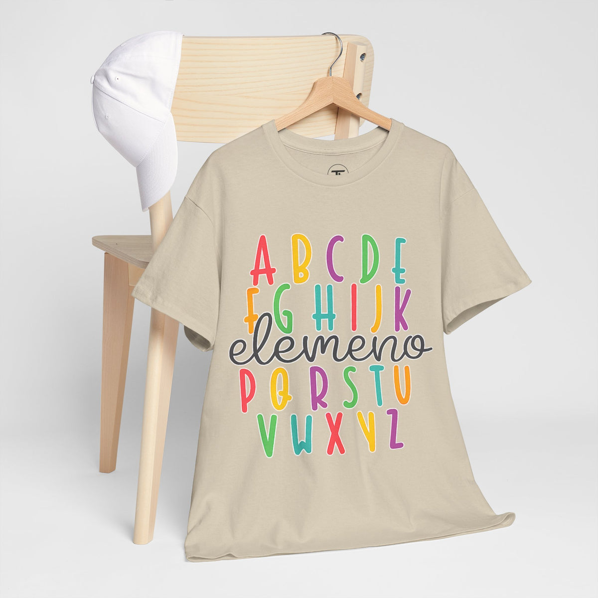 Elemeno colorful alphabet children's T-shirt — product view 4