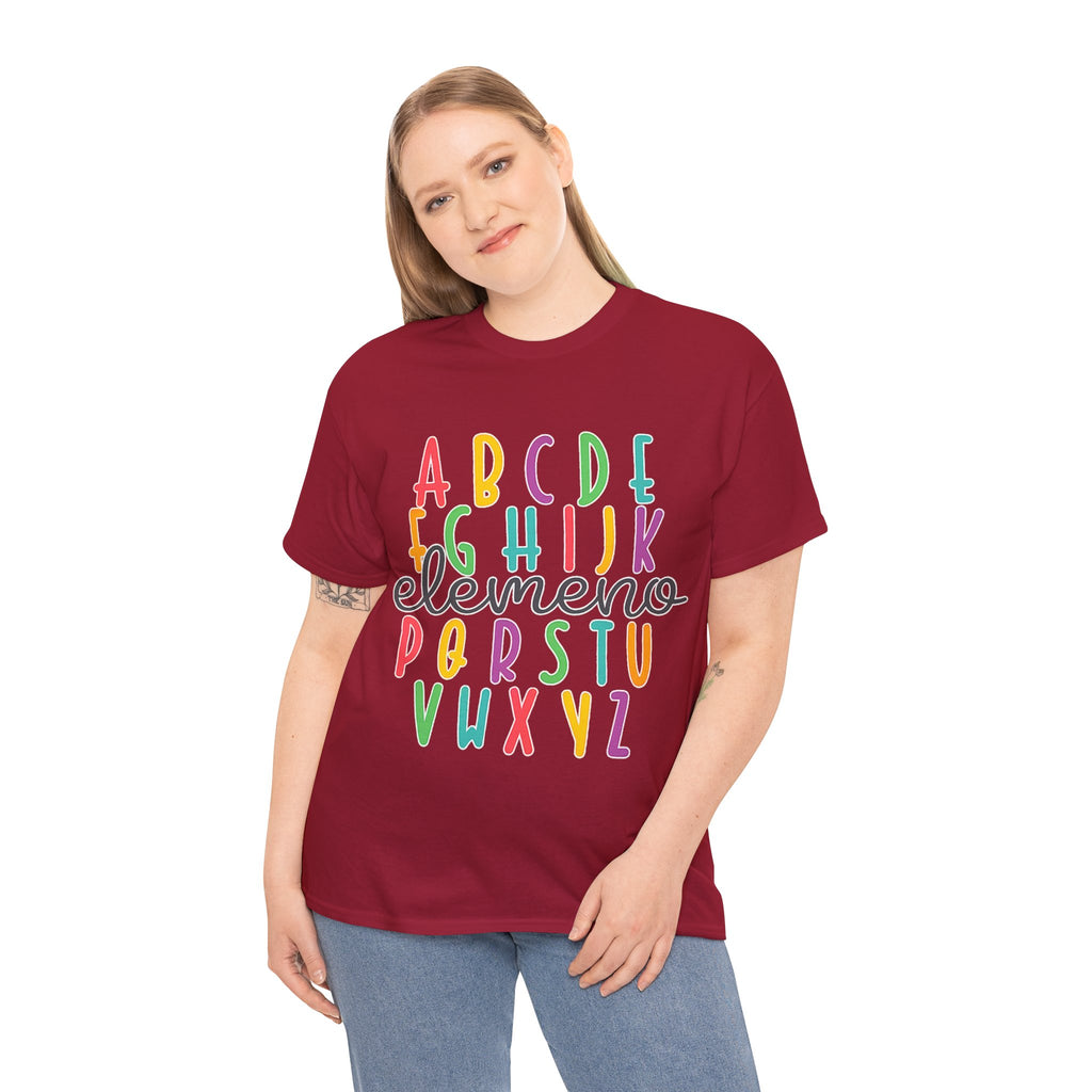 Alphabet Elemeno Kids Tee — Colorful ABCs Shirt for Teachers & Toddlers
