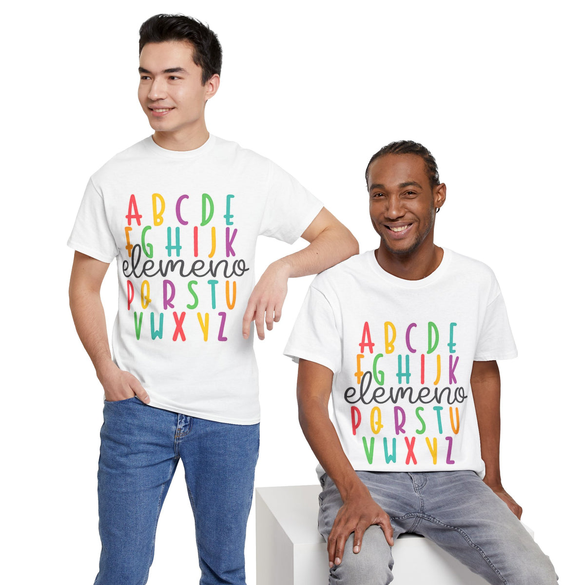 Alphabet Elemeno Kids Tee — Colorful ABCs Shirt for Teachers & Toddlers