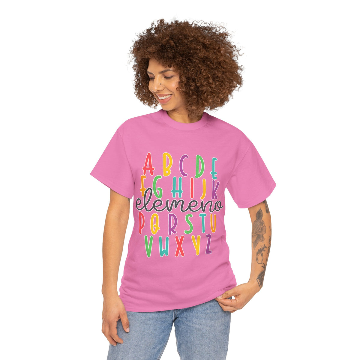 Alphabet Elemeno Kids Tee — Colorful ABCs Shirt for Teachers & Toddlers