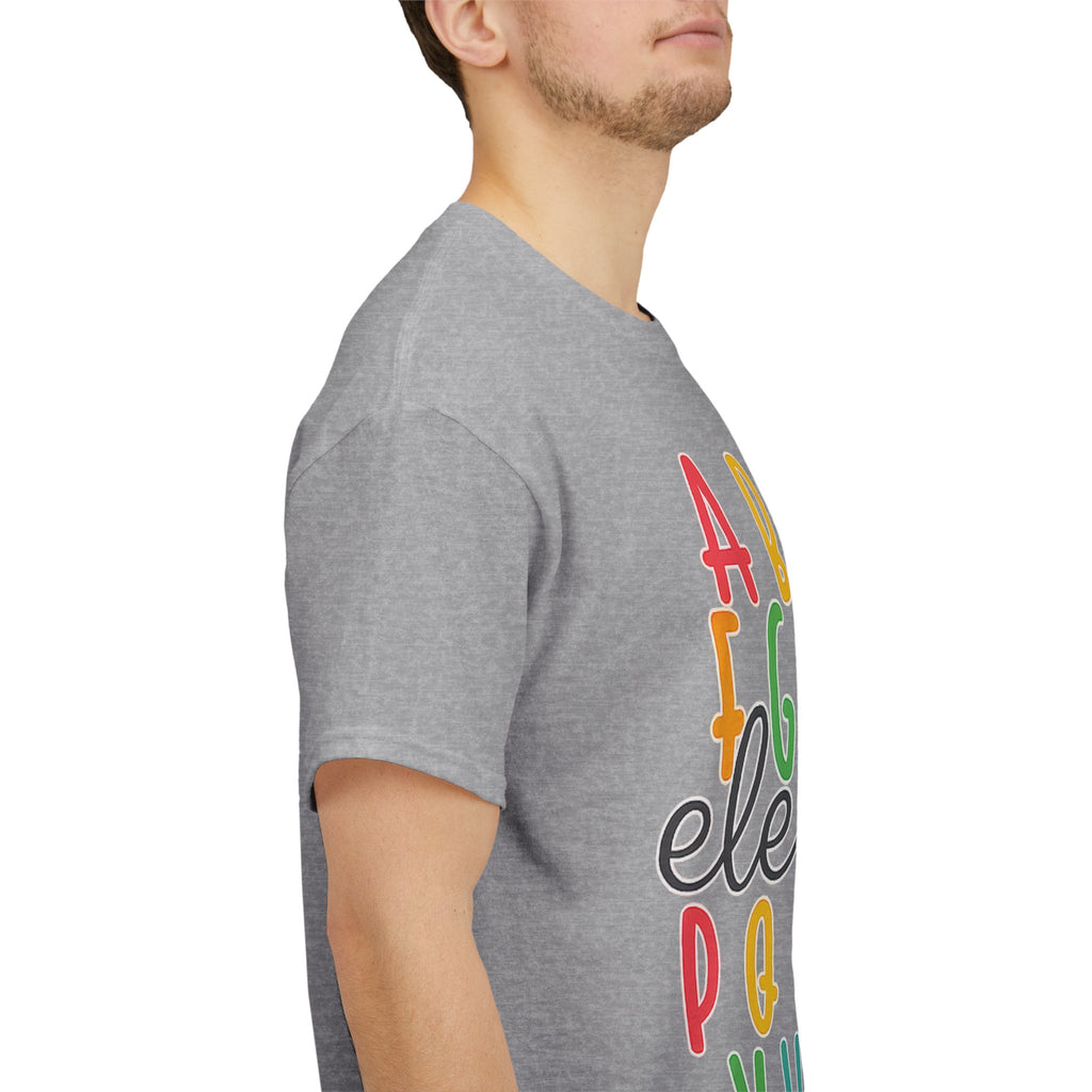 Alphabet Elemeno Kids Tee — Colorful ABCs Shirt for Teachers & Toddlers