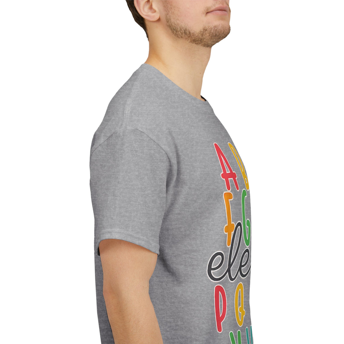Alphabet Elemeno Kids Tee — Colorful ABCs Shirt for Teachers & Toddlers
