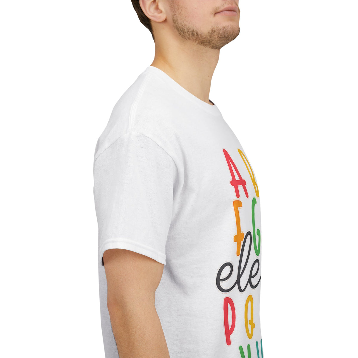 Alphabet Elemeno Kids Tee — Colorful ABCs Shirt for Teachers & Toddlers