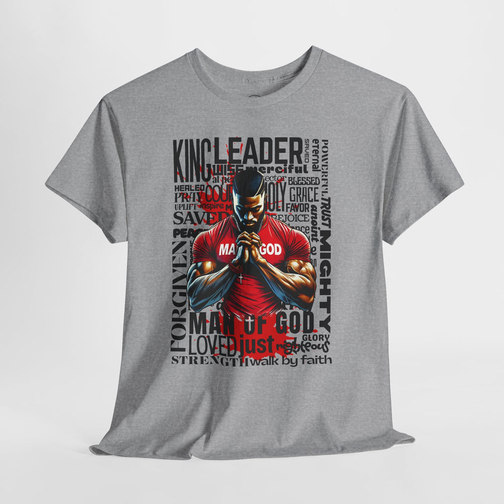 Faith-Inspired Graphic Tee — "Man of God" Prayer Design