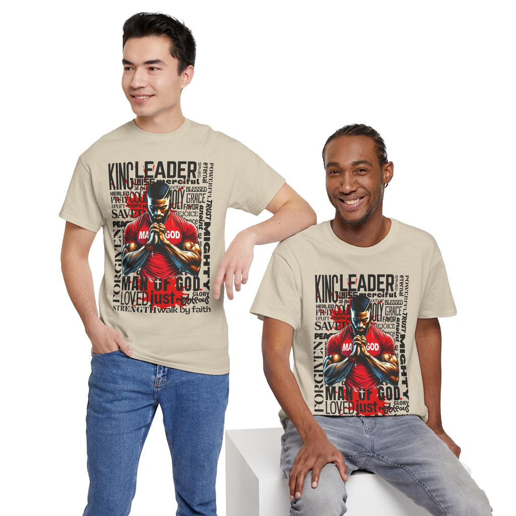 Faith-Inspired Graphic Tee — "Man of God" Prayer Design