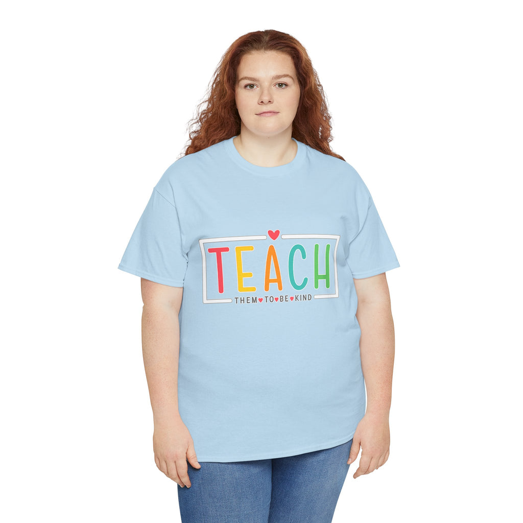 Teach Colorful Heart T-Shirt — Cute Teacher Appreciation Tee