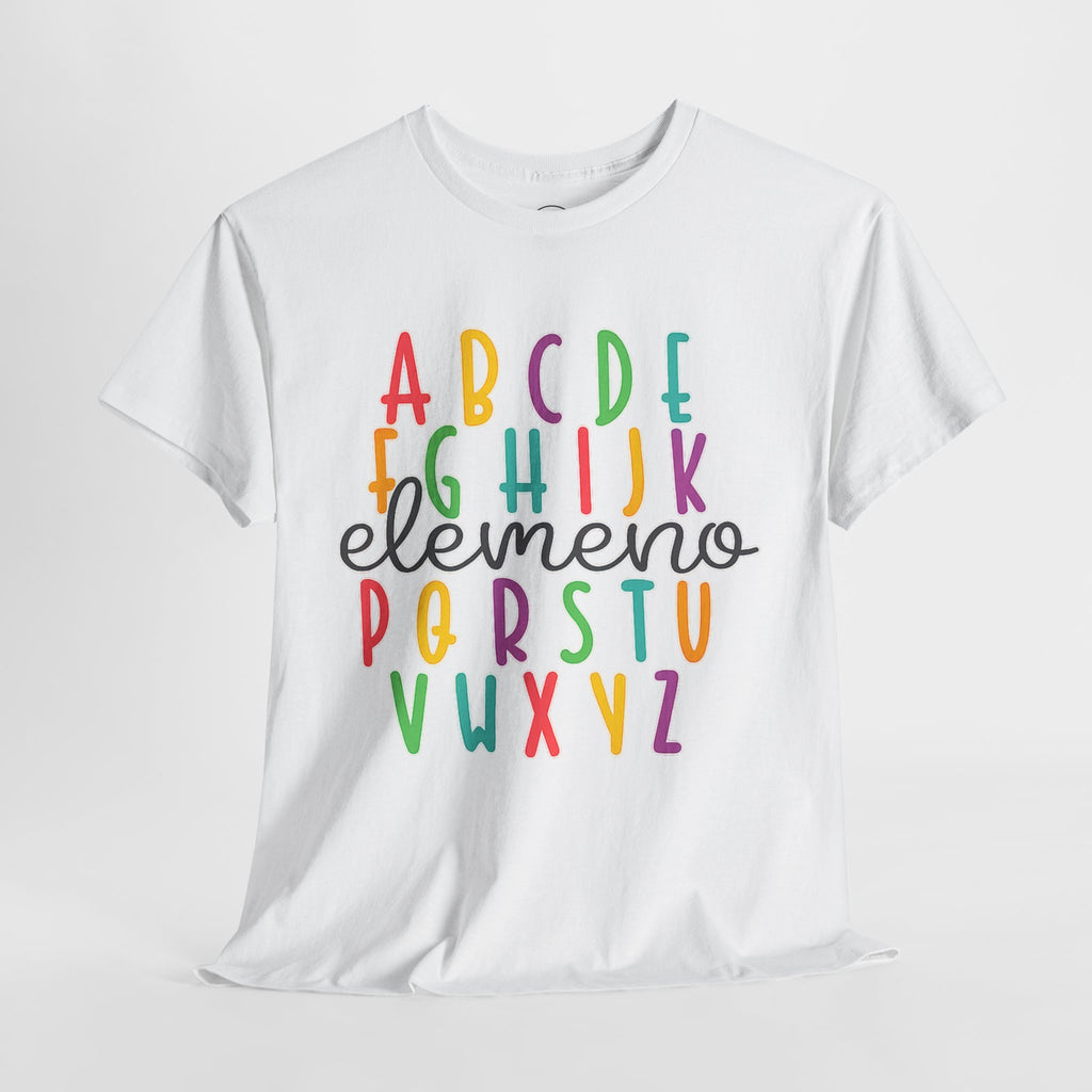 Alphabet Elemeno Kids Tee — Colorful ABCs Shirt for Teachers & Toddlers