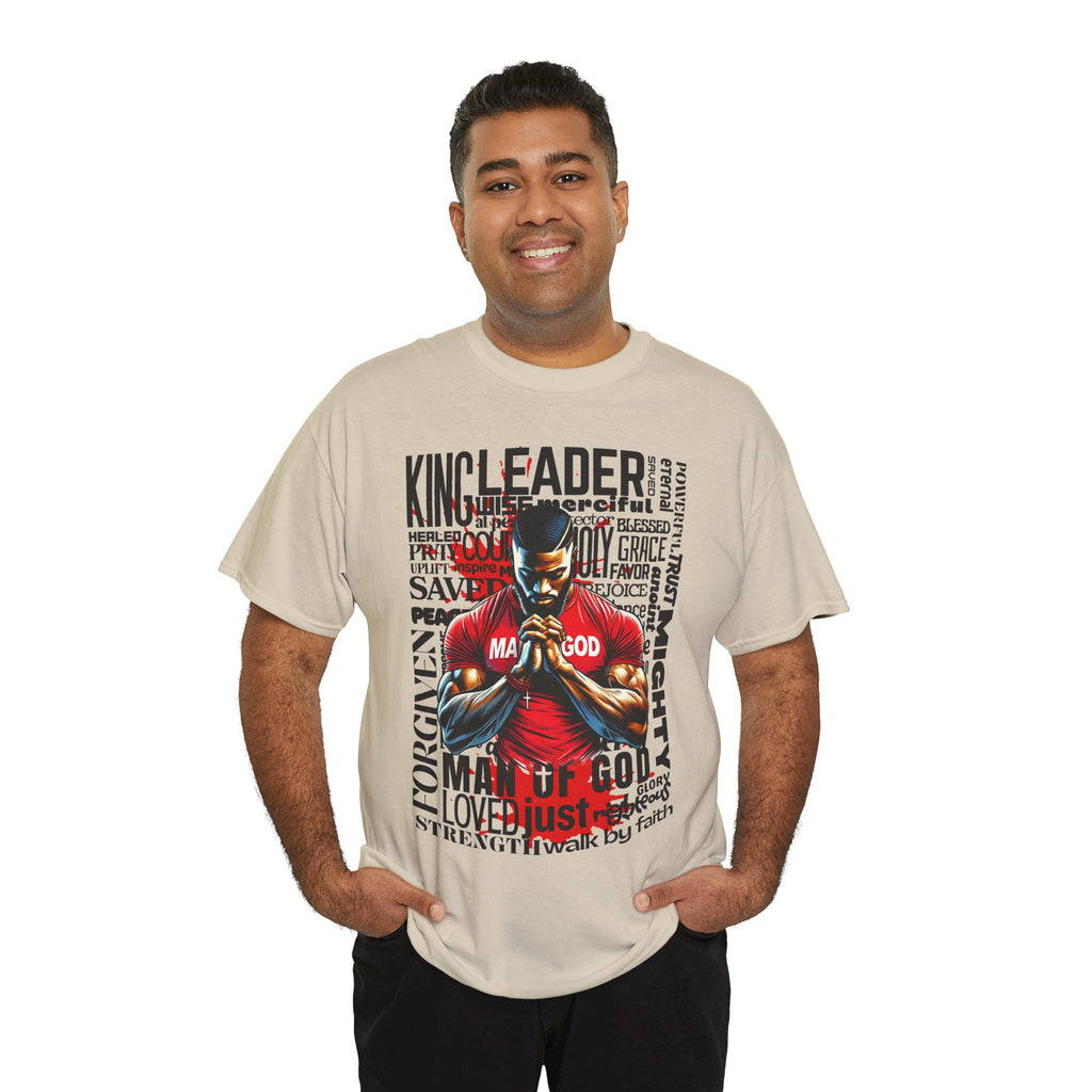 Faith-Inspired Graphic Tee — "Man of God" Prayer Design