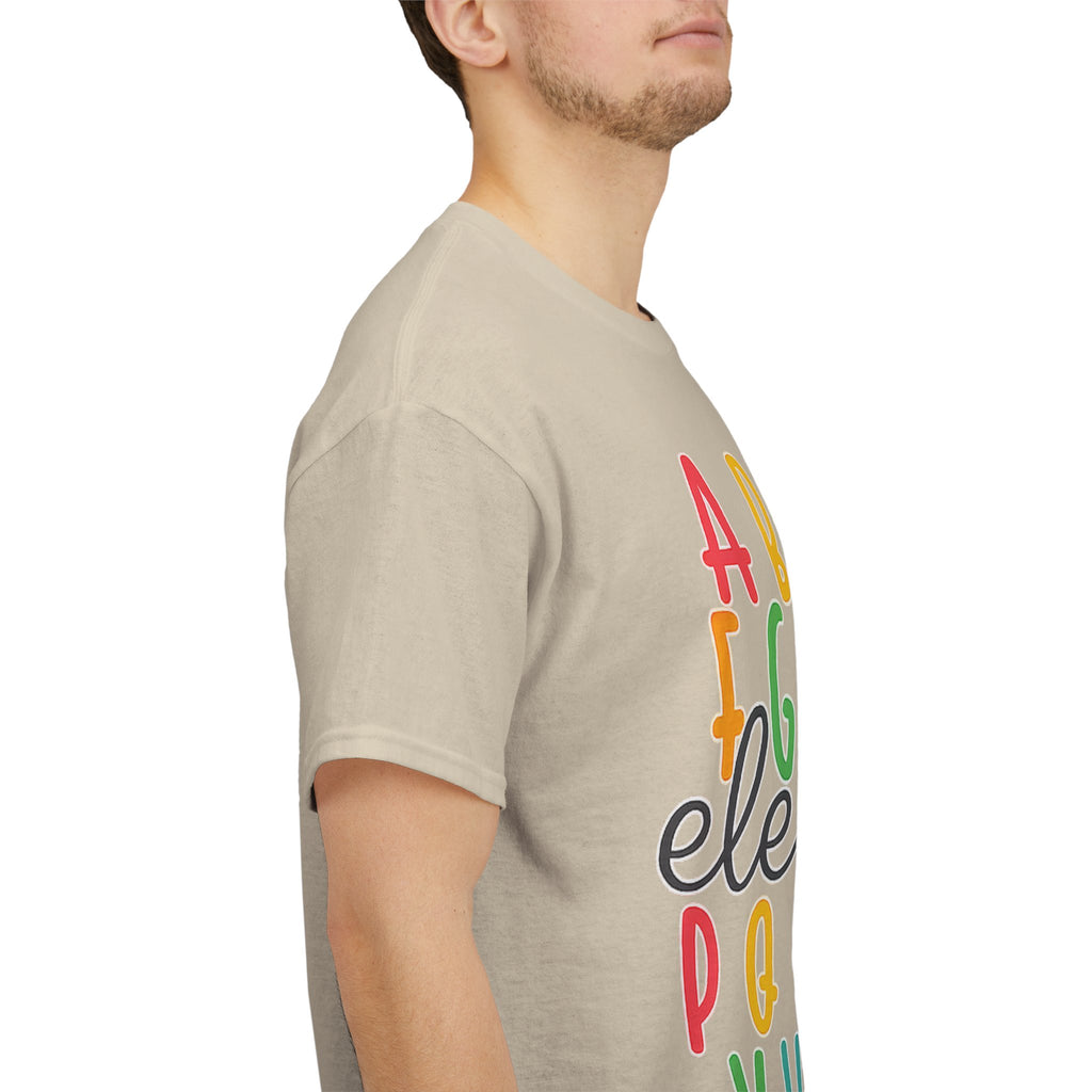 Alphabet Elemeno Kids Tee — Colorful ABCs Shirt for Teachers & Toddlers