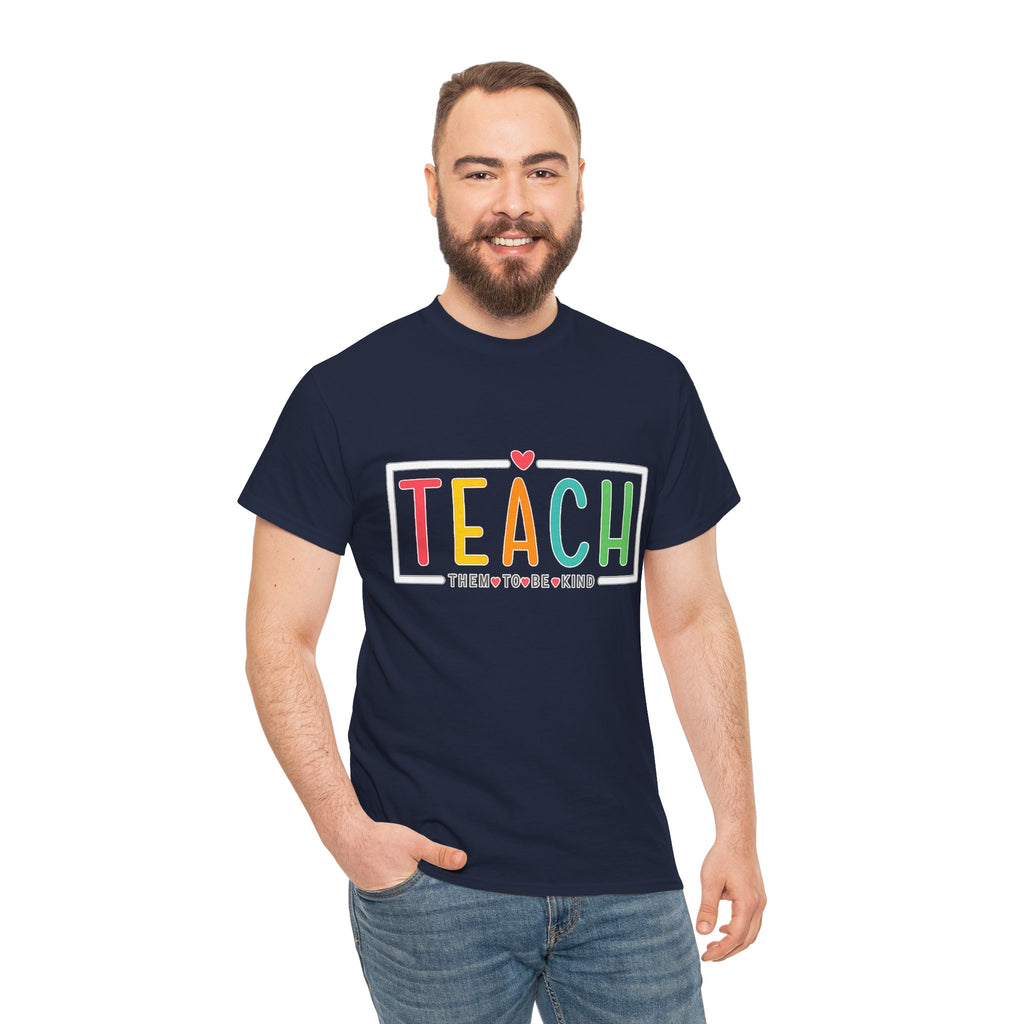 Teach Colorful Heart T-Shirt — Cute Teacher Appreciation Tee