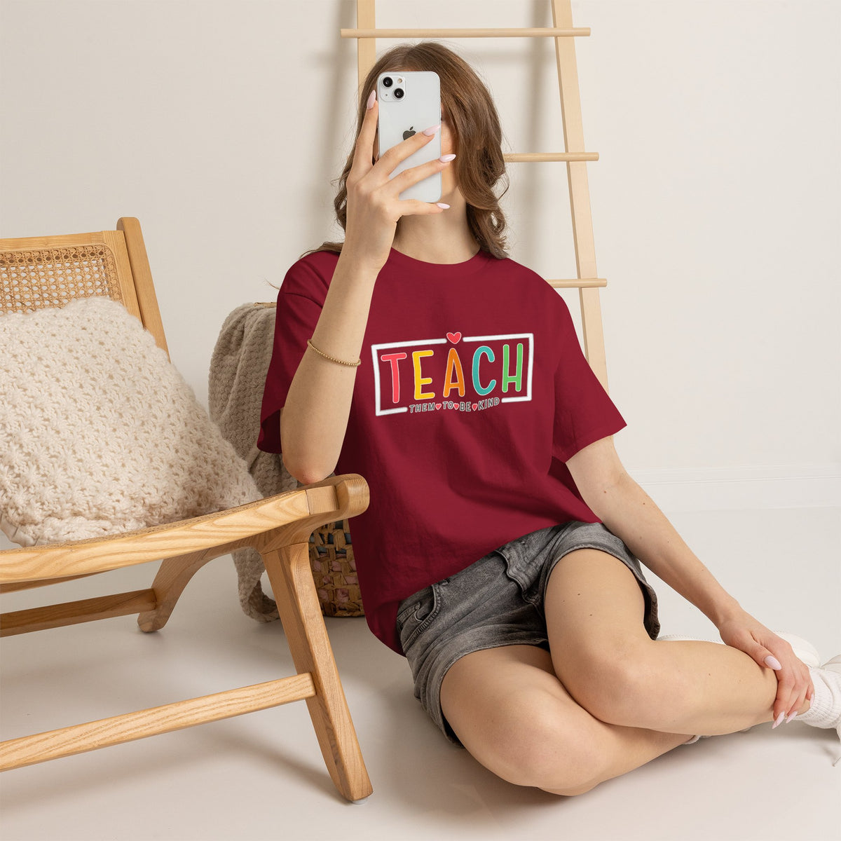 Teach Colorful Heart T-Shirt — Cute Teacher Appreciation Tee