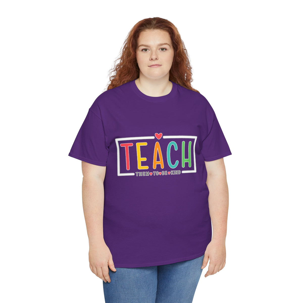 Teach Colorful Heart T-Shirt — Cute Teacher Appreciation Tee