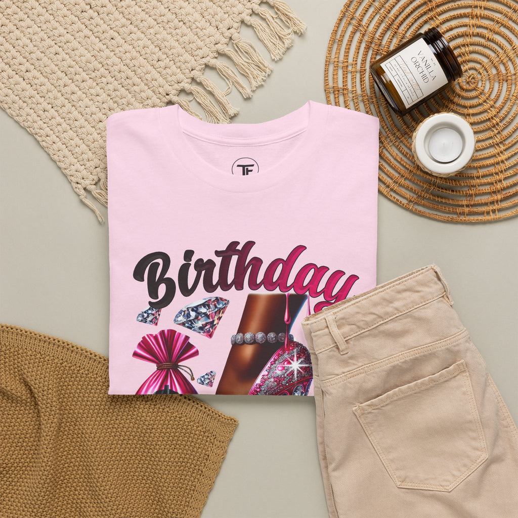 Birthday Queen T-Shirt — Pink High Heel Party Tee