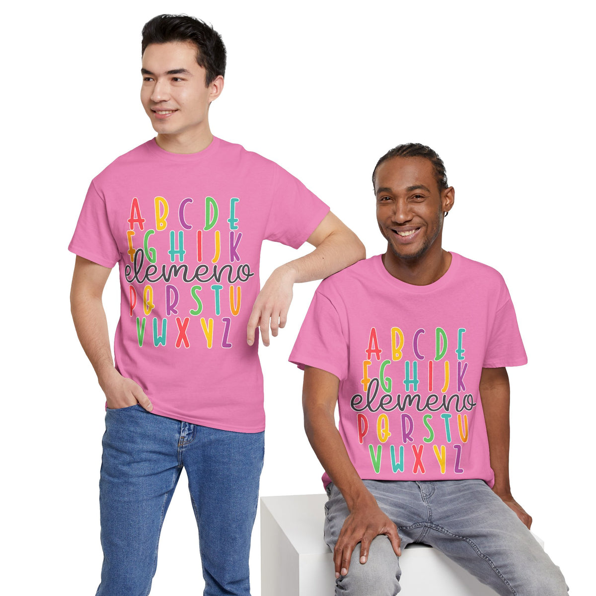 Alphabet Elemeno Kids Tee — Colorful ABCs Shirt for Teachers & Toddlers
