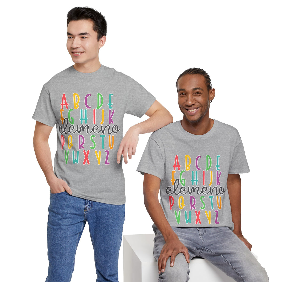 Alphabet Elemeno Kids Tee — Colorful ABCs Shirt for Teachers & Toddlers