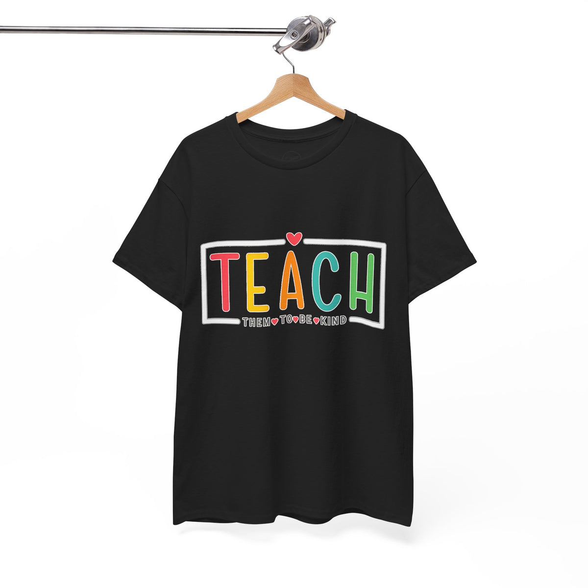 Teach Colorful Heart T-Shirt — Cute Teacher Appreciation Tee