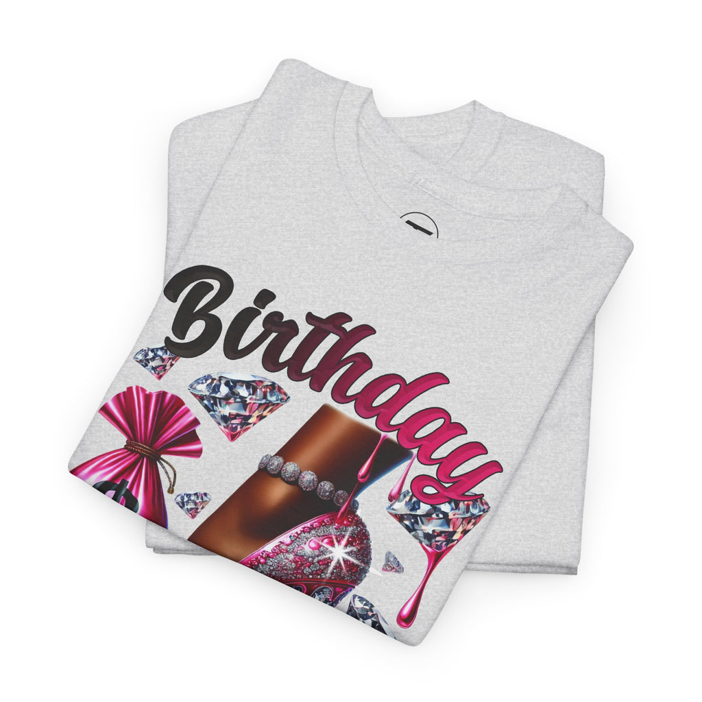 Birthday Queen T-Shirt — Pink High Heel Party Tee