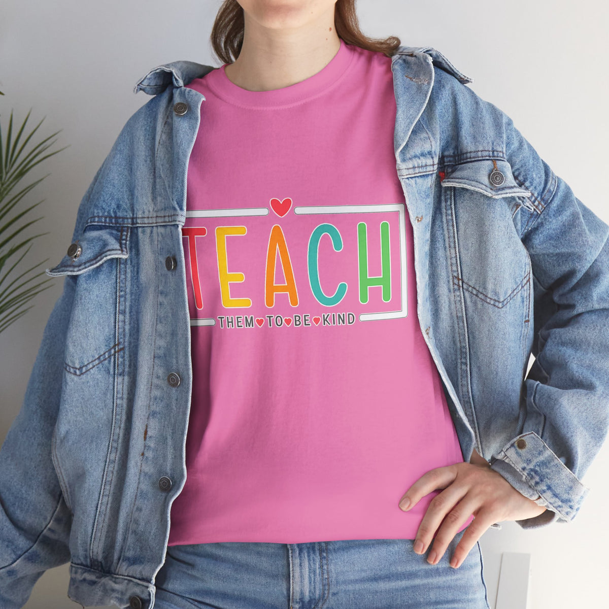 Teach Colorful Heart T-Shirt — Cute Teacher Appreciation Tee