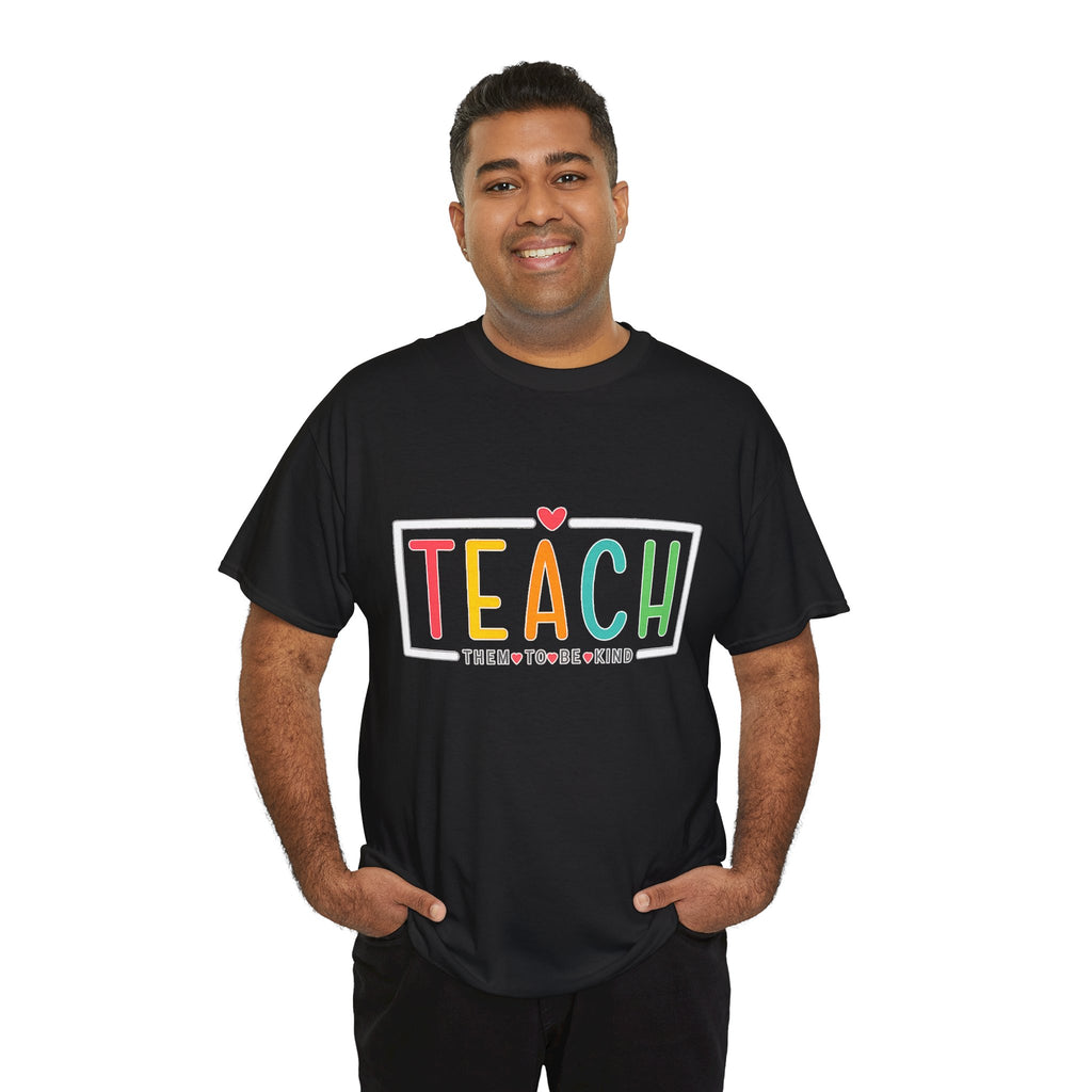 Teach Colorful Heart T-Shirt — Cute Teacher Appreciation Tee