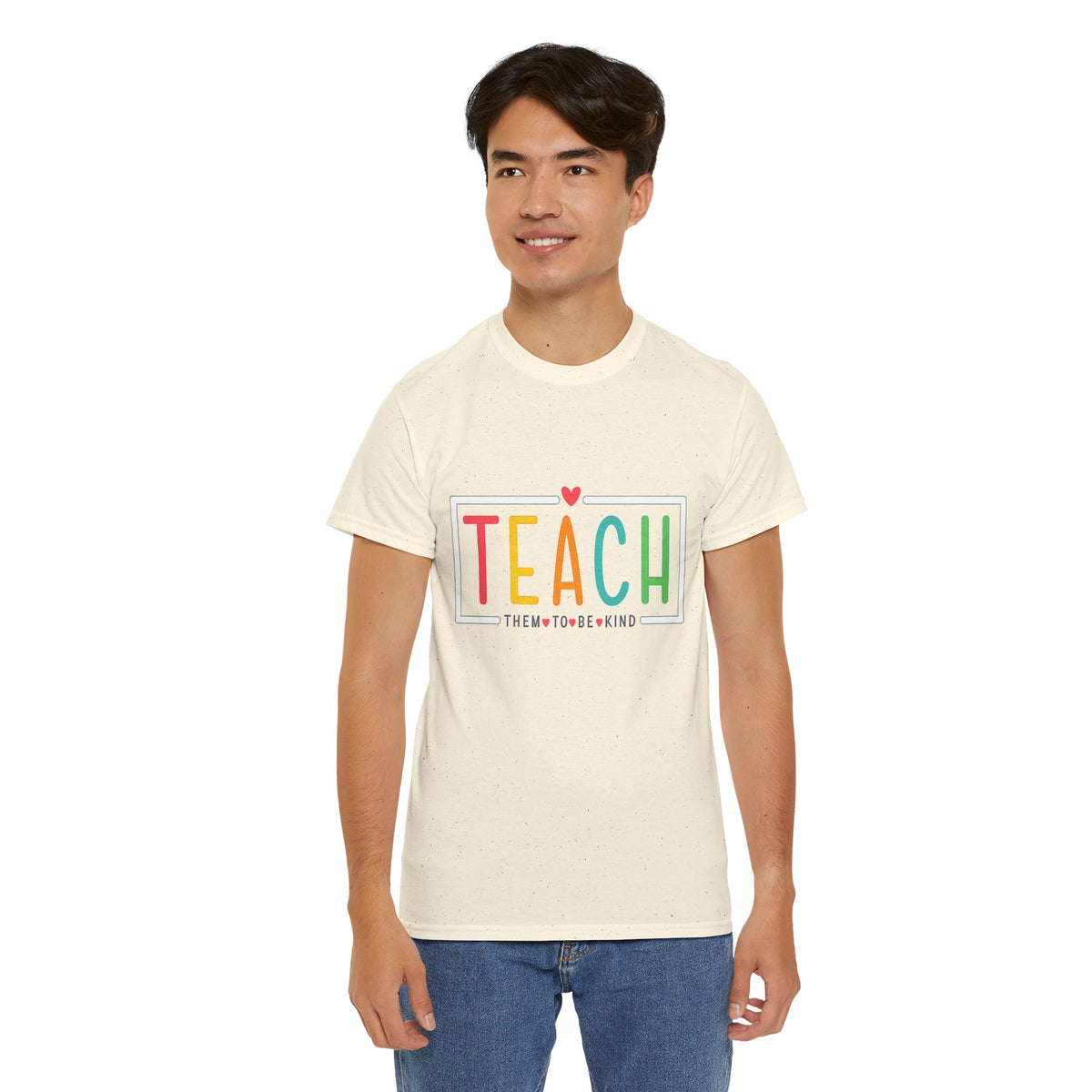 Teach Colorful Heart T-Shirt — Cute Teacher Appreciation Tee