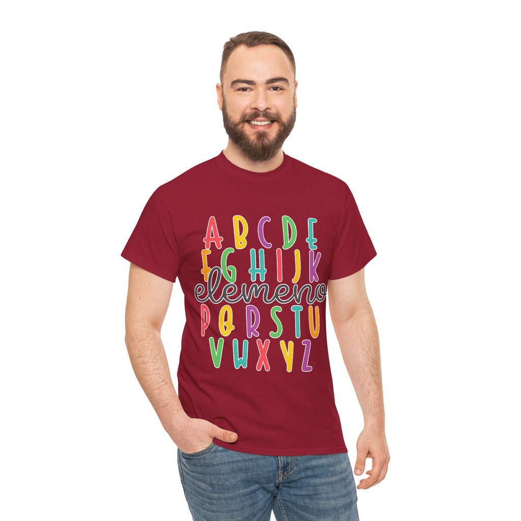 Alphabet Elemeno Kids Tee — Colorful ABCs Shirt for Teachers & Toddlers