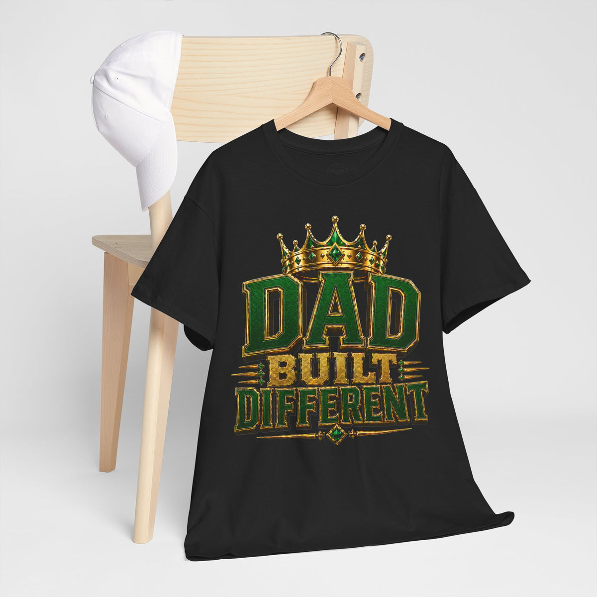 Dad Built Different king crown graphic T-shirt — additional product image