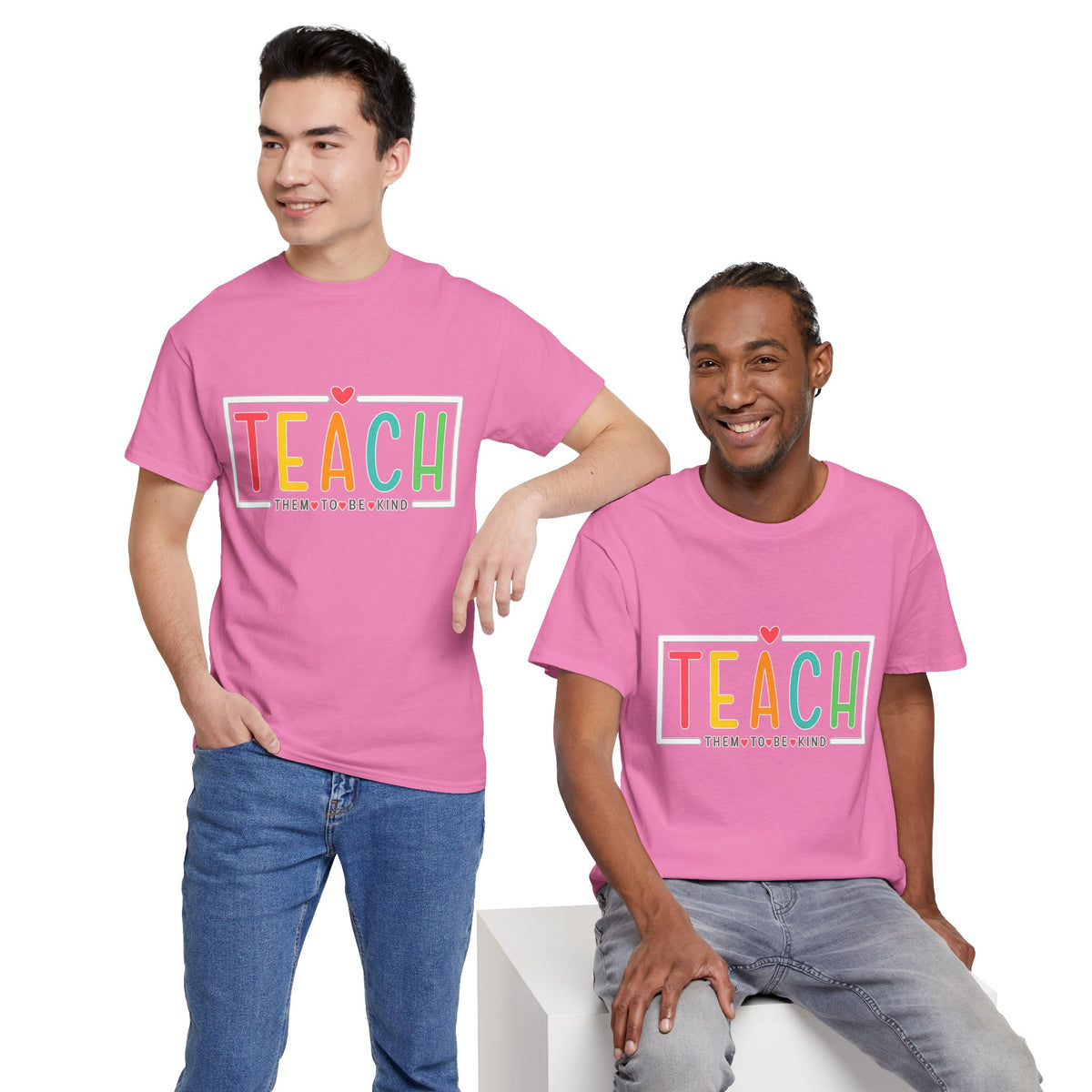 Teach Colorful Heart T-Shirt — Cute Teacher Appreciation Tee