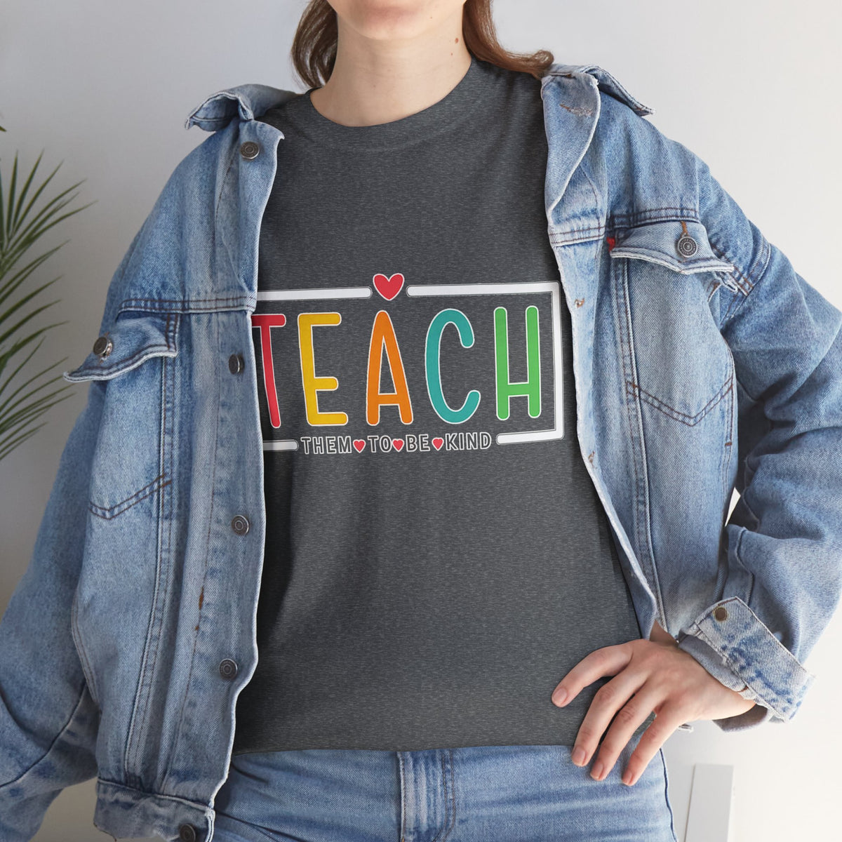 Teach Colorful Heart T-Shirt — Cute Teacher Appreciation Tee