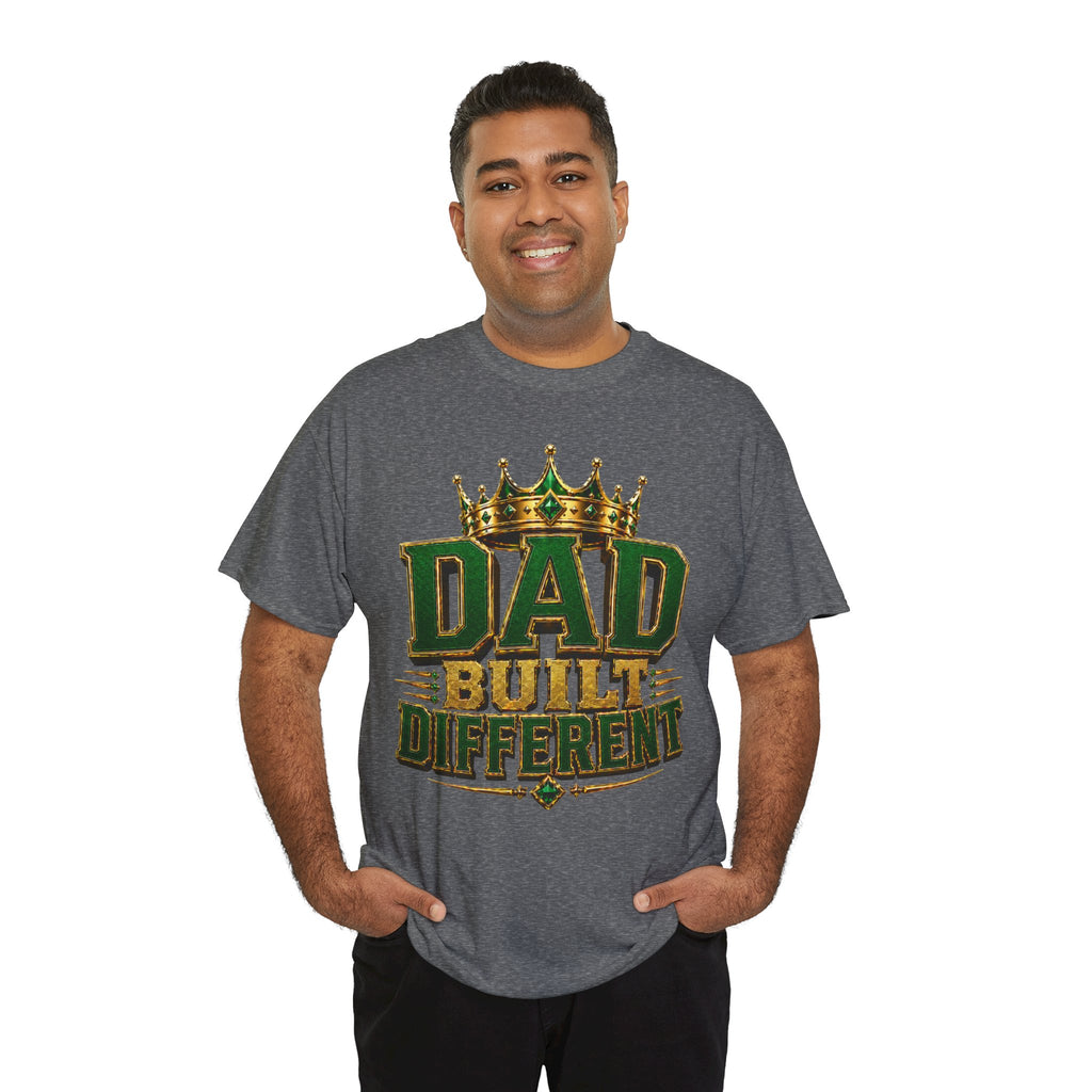 Dad Built Different T‑Shirt — King Crown Fathers Day Tee