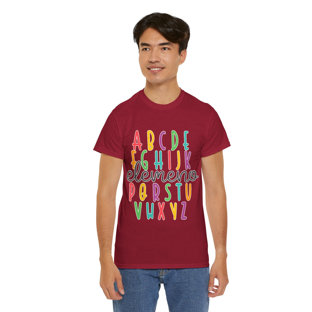 Alphabet Elemeno Kids Tee — Colorful ABCs Shirt for Teachers & Toddlers