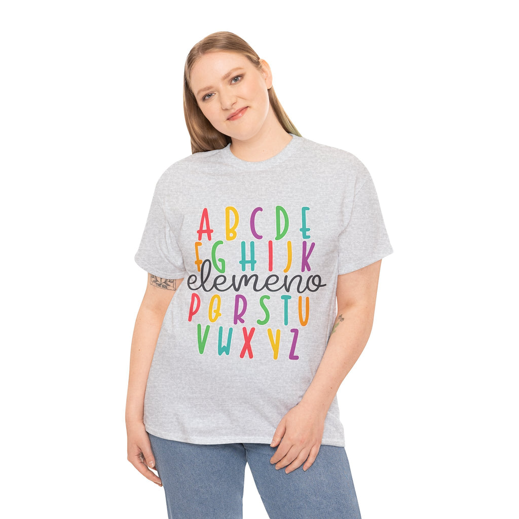 Alphabet Elemeno Kids Tee — Colorful ABCs Shirt for Teachers & Toddlers