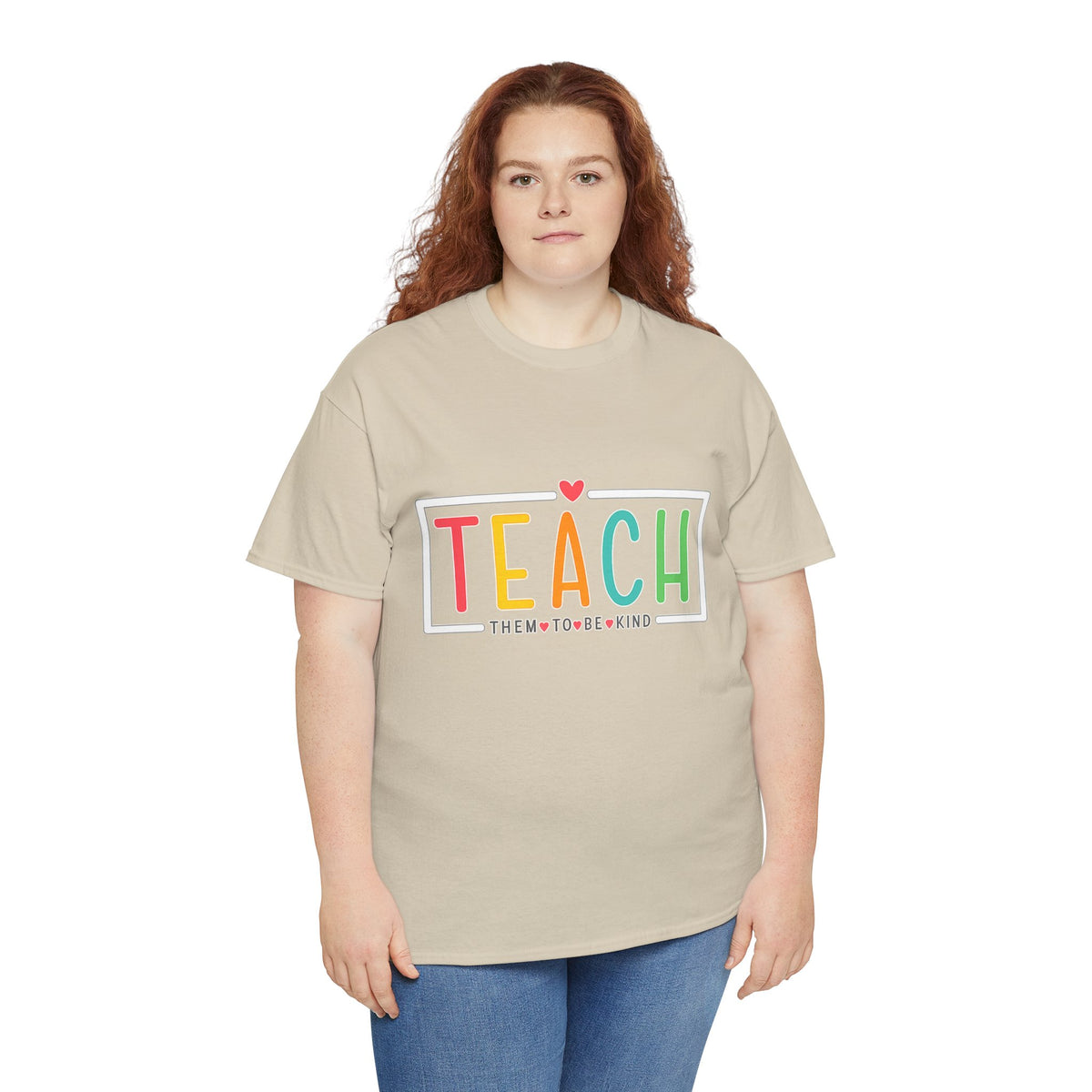Teach Colorful Heart T-Shirt — Cute Teacher Appreciation Tee