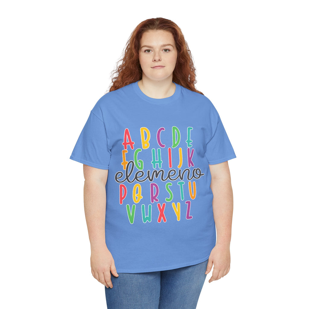 Alphabet Elemeno Kids Tee — Colorful ABCs Shirt for Teachers & Toddlers
