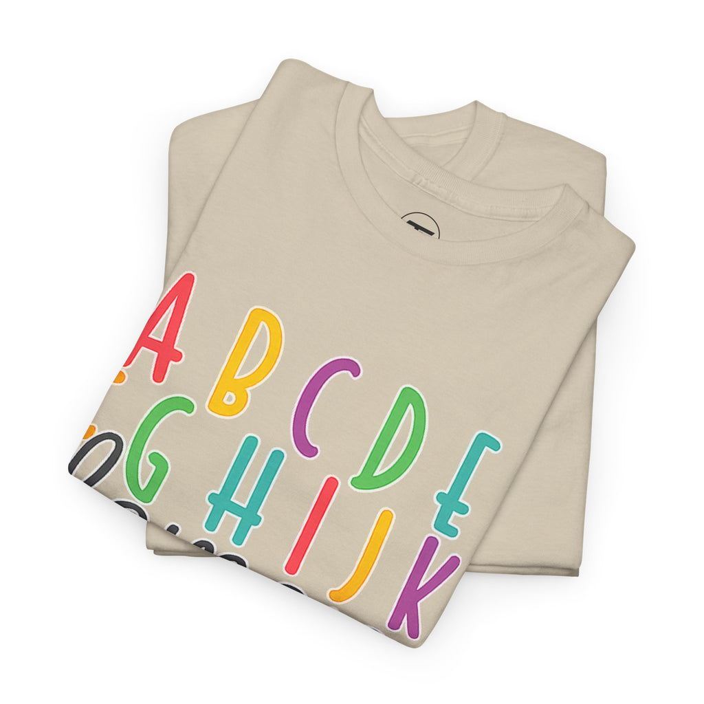 Alphabet Elemeno Kids Tee — Colorful ABCs Shirt for Teachers & Toddlers