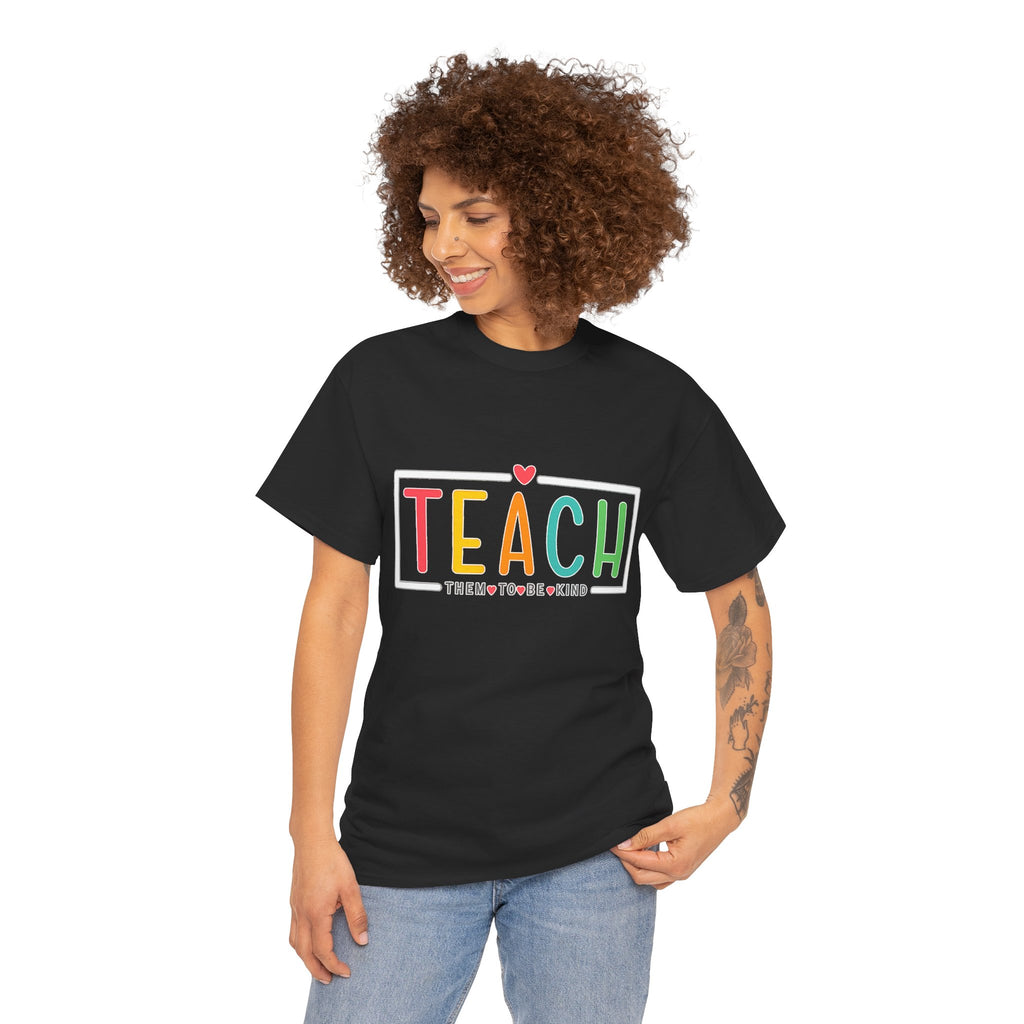 Teach Colorful Heart T-Shirt — Cute Teacher Appreciation Tee