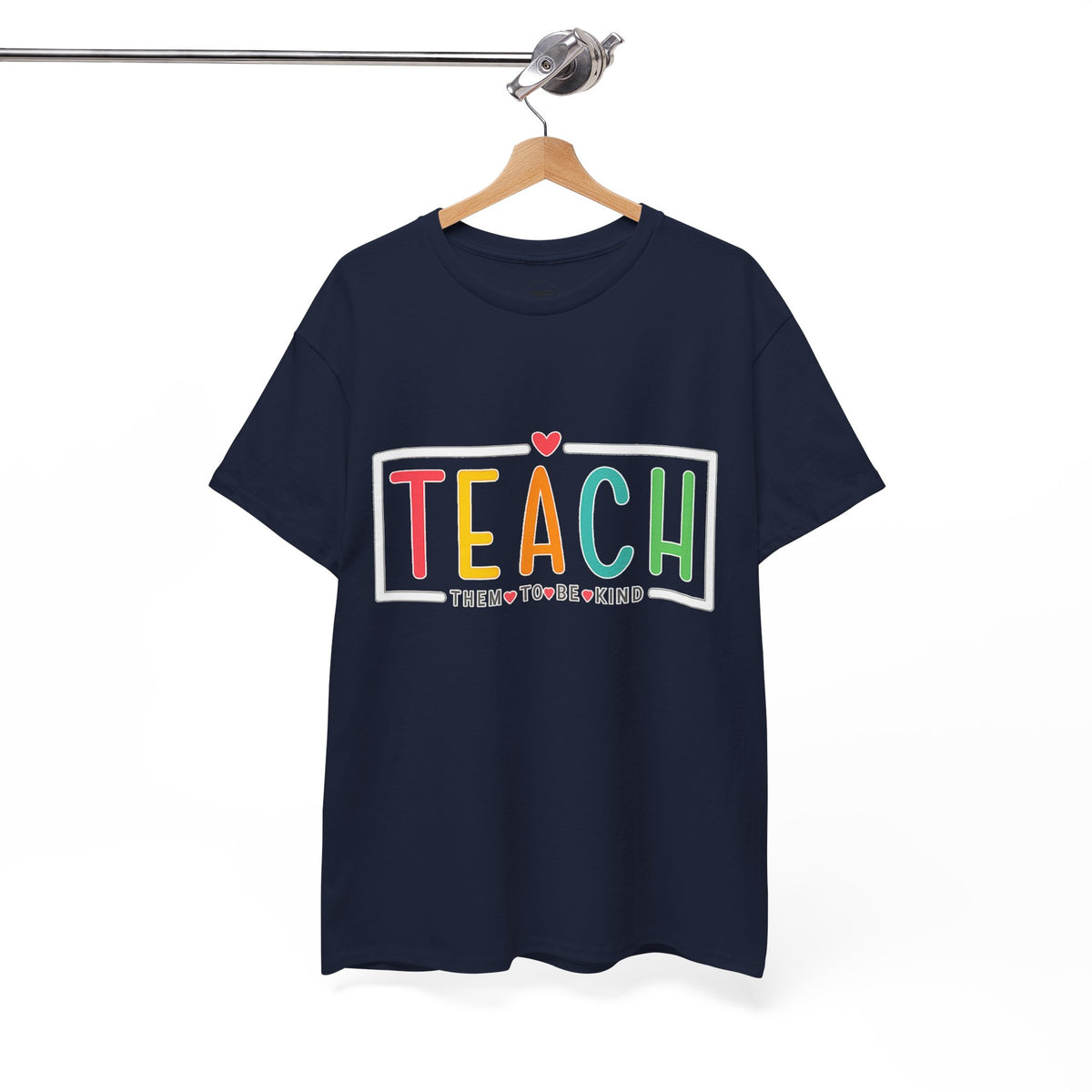 Teach Colorful Heart T-Shirt — Cute Teacher Appreciation Tee