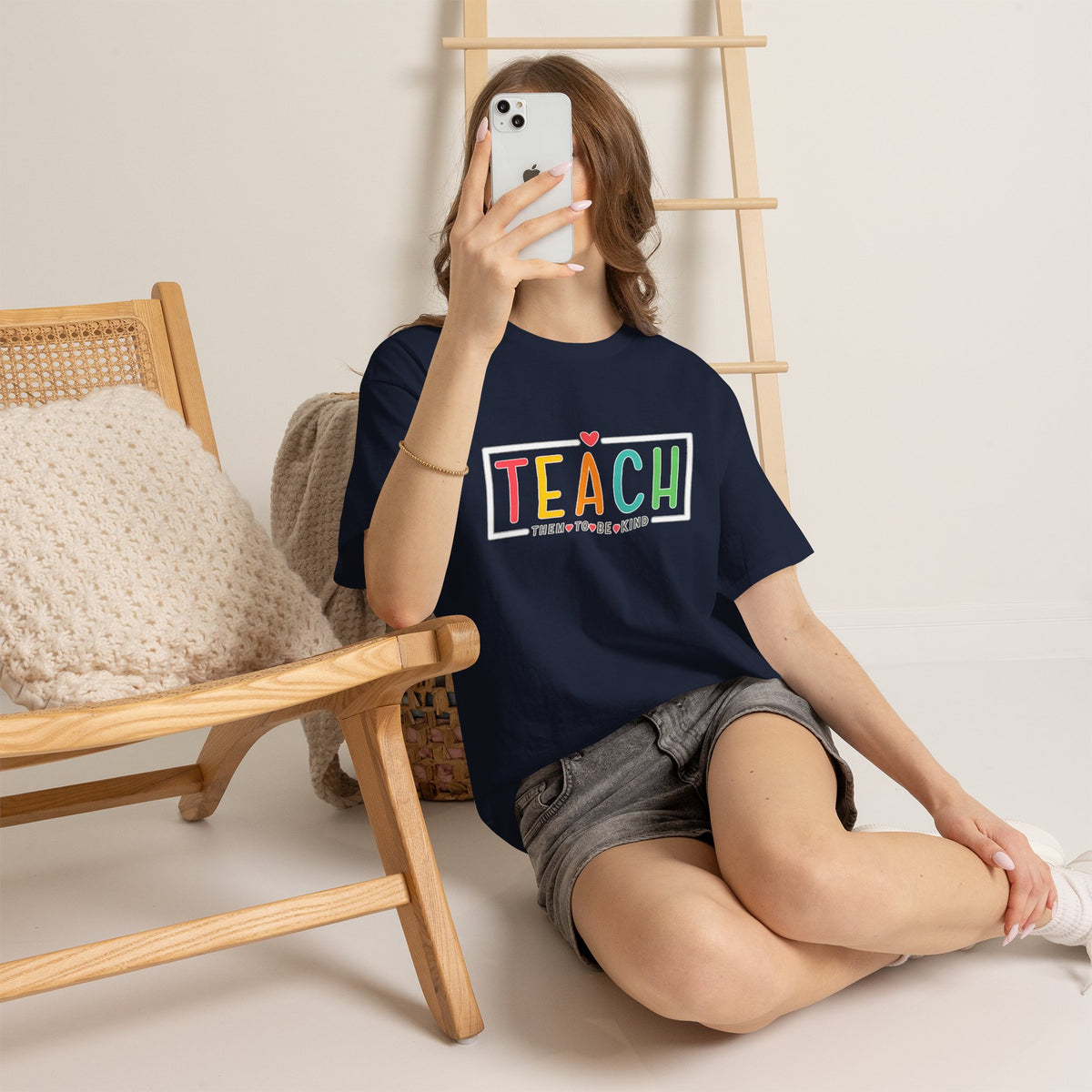 Teach Colorful Heart T-Shirt — Cute Teacher Appreciation Tee