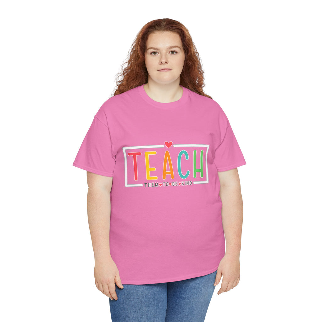 Teach Colorful Heart T-Shirt — Cute Teacher Appreciation Tee