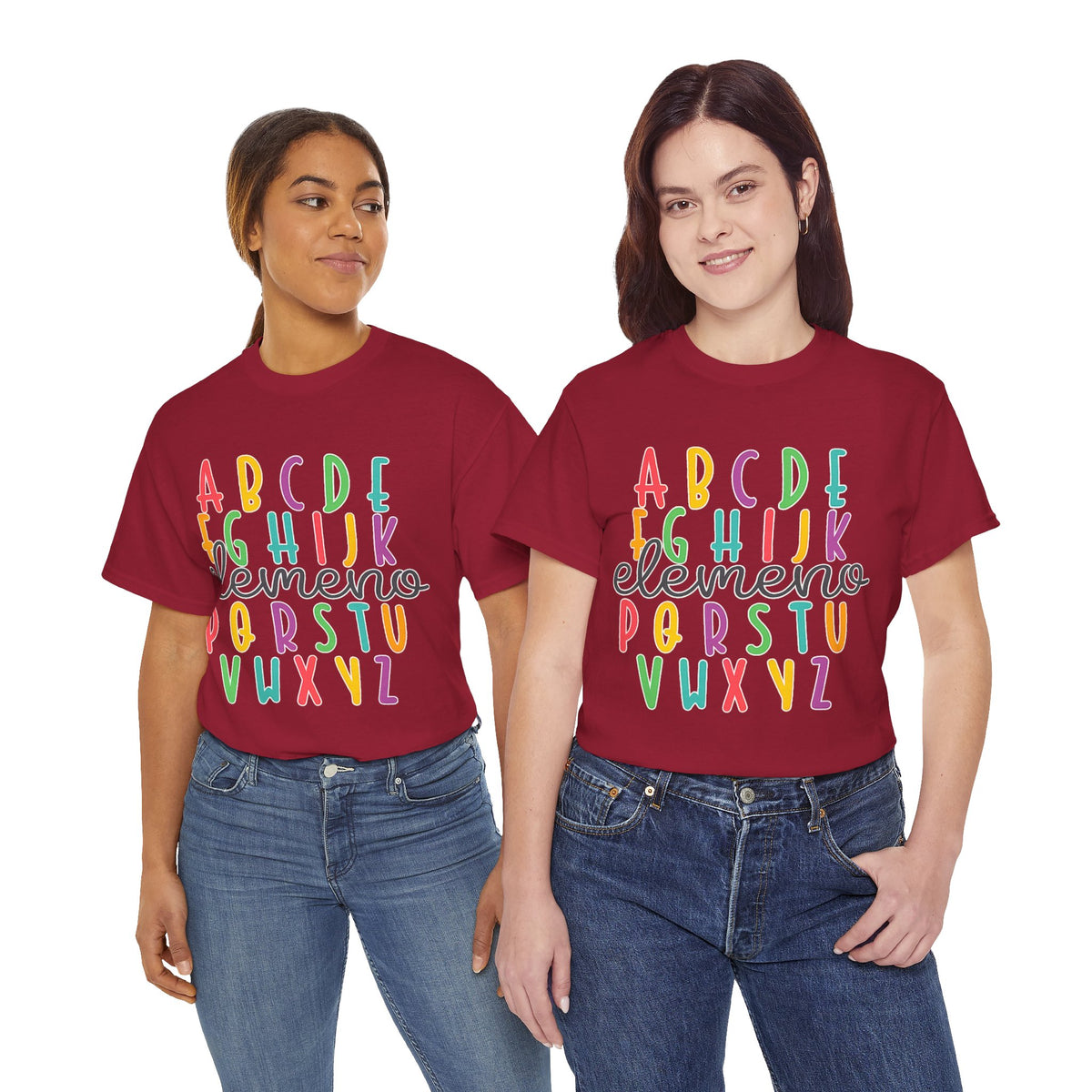 Alphabet Elemeno Kids Tee — Colorful ABCs Shirt for Teachers & Toddlers