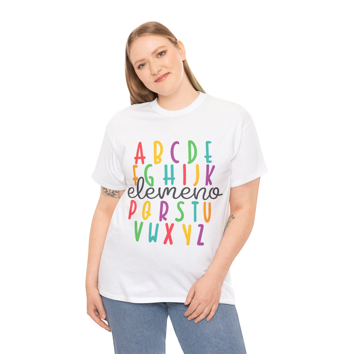 Alphabet Elemeno Kids Tee — Colorful ABCs Shirt for Teachers & Toddlers
