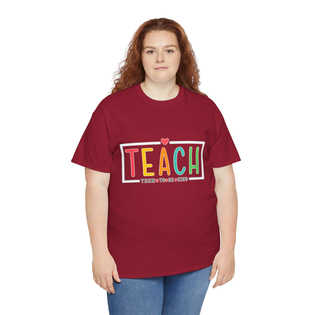 Teach Colorful Heart T-Shirt — Cute Teacher Appreciation Tee