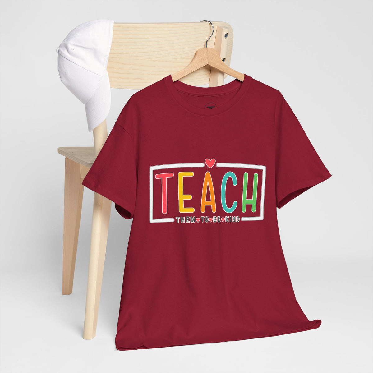 Teach Colorful Heart T-Shirt — Cute Teacher Appreciation Tee