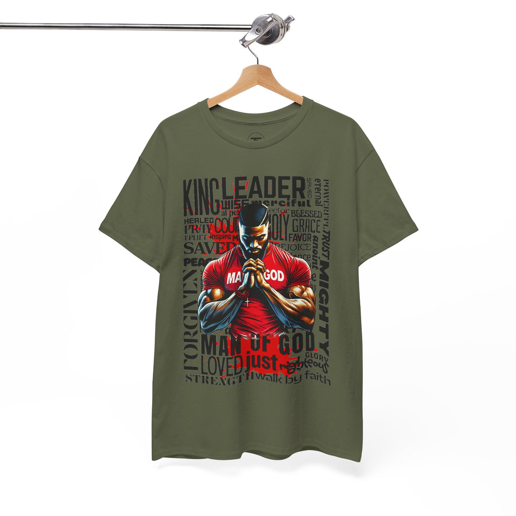 Faith-Inspired Graphic Tee — "Man of God" Prayer Design