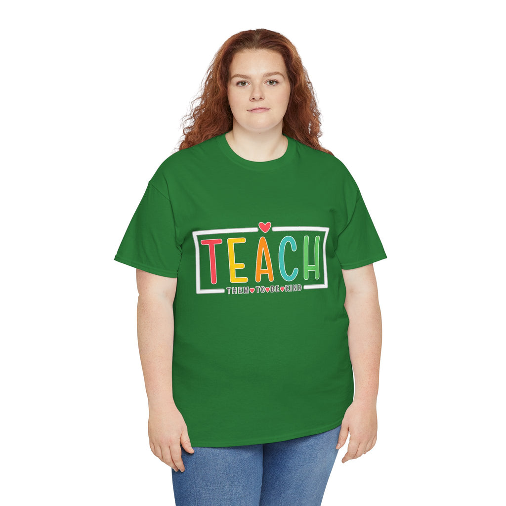 Teach Colorful Heart T-Shirt — Cute Teacher Appreciation Tee