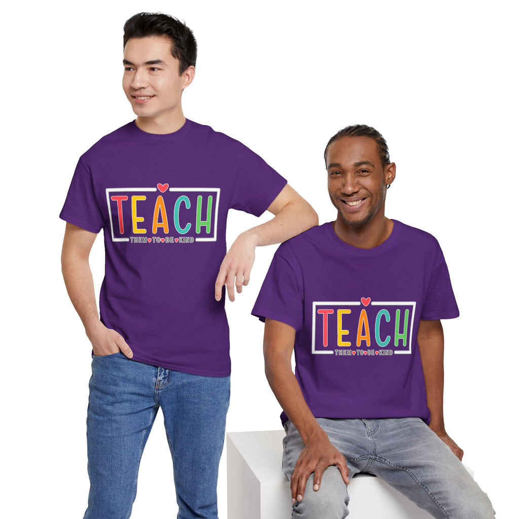 Teach Colorful Heart T-Shirt — Cute Teacher Appreciation Tee