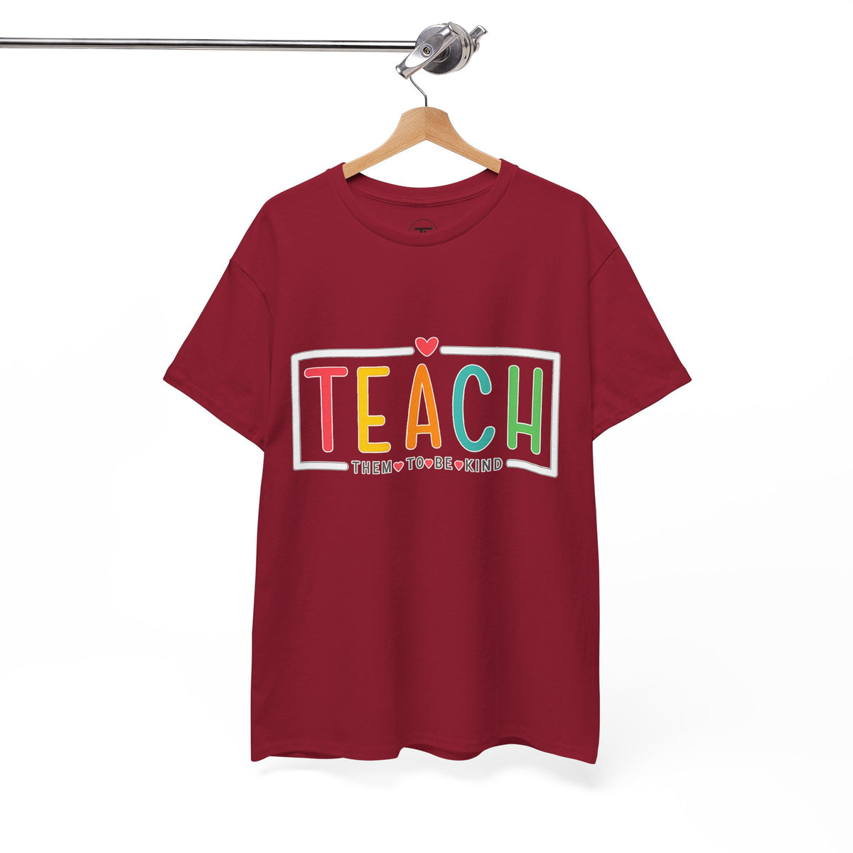 Teach Colorful Heart T-Shirt — Cute Teacher Appreciation Tee